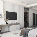 "تصاميم جبس بورد فاخرة وعملية تضفي مظهراً أنيقاً وعصرياً على الصالات، المجالس، وغرف النوم، مع إضاءة مميزة تضفي جواً من الفخامة في الرياض."